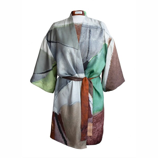 Blue Nude Condesa Silk Kimono