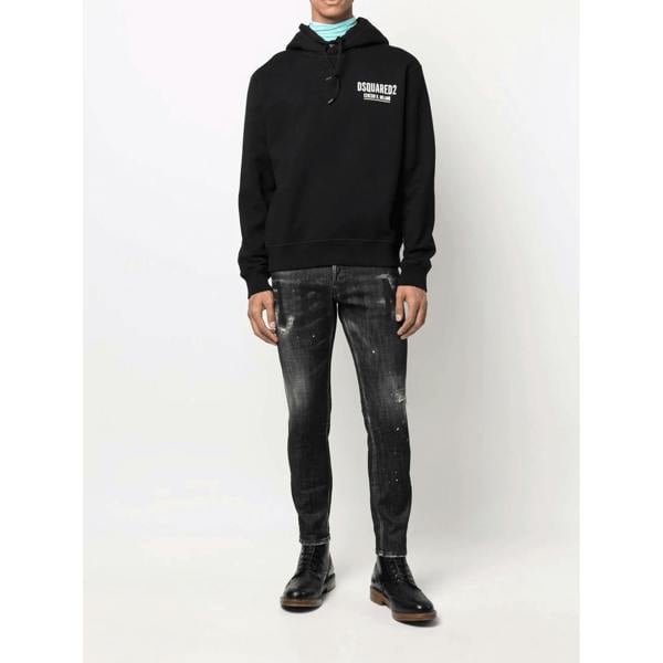 Dsquared Cool Guy Icon Printed Jeans   in  Black