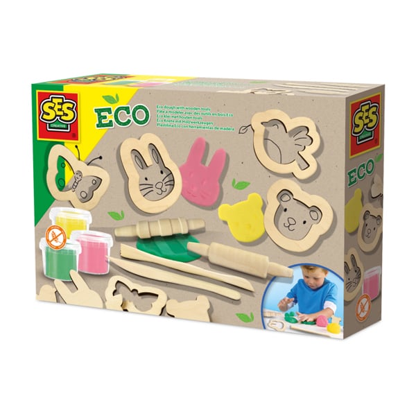 SES Creative Eco dough with wooden tools