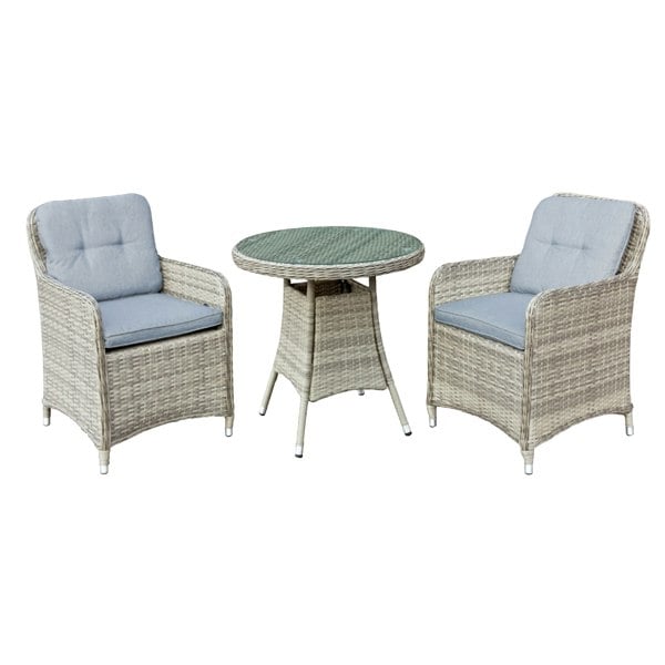 Oseasons Hampton Rattan 2 Seat Bistro Set in Champagne