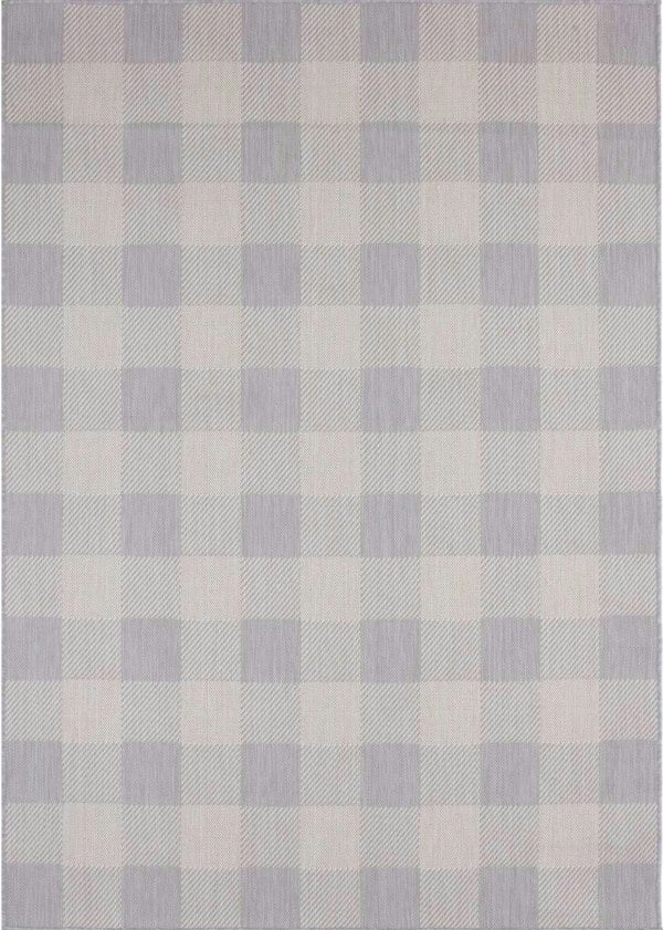 Grey Checkered Outdoor Rug | Garden Elegance | The Rugs