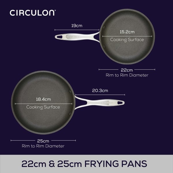 Circulon Stainless Steel Extreme Non-Stick Skillet, 25cm