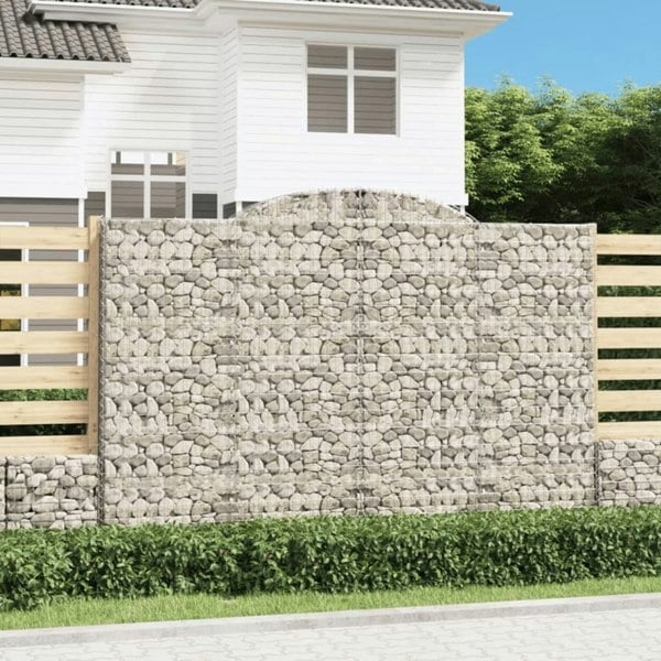 Berkfield Arched Gabion Baskets 2 pcs 300x30x200/220 cm Galvanised Iron