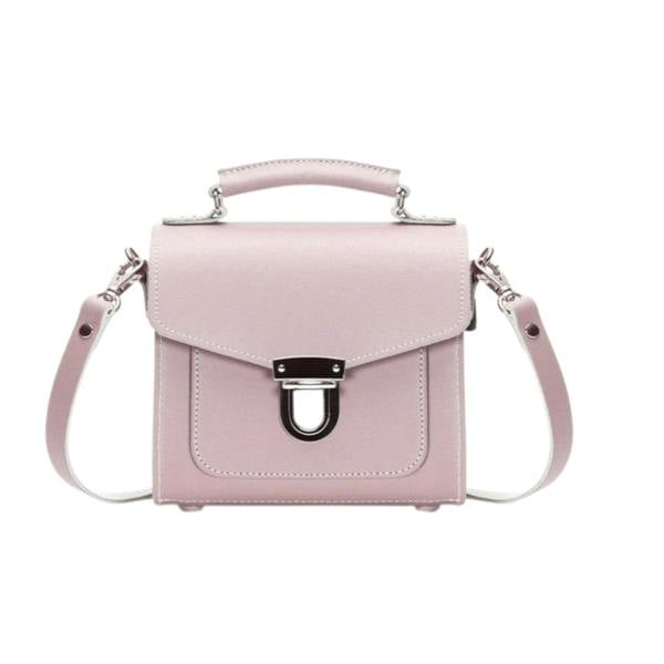 Zatchels Handmade Leather Sugarcube Handbag - Rose Quartz