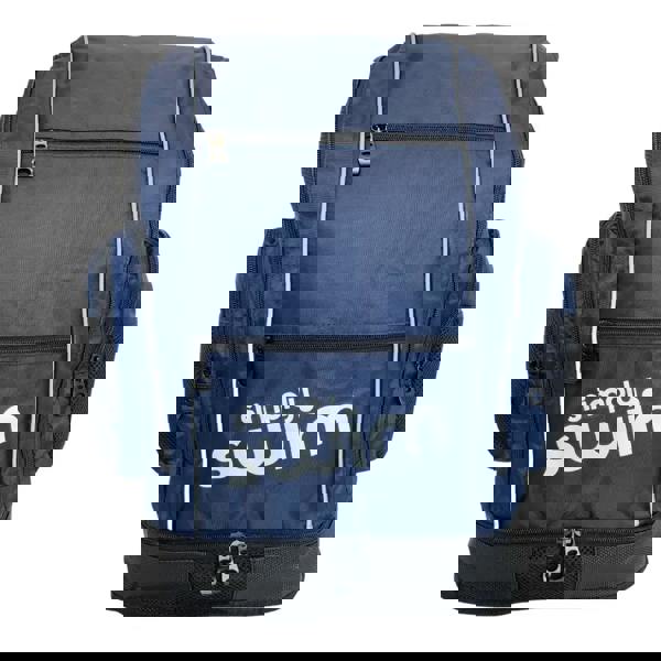 Navy Simply Swim backpack with padded adjustable straps, 40L