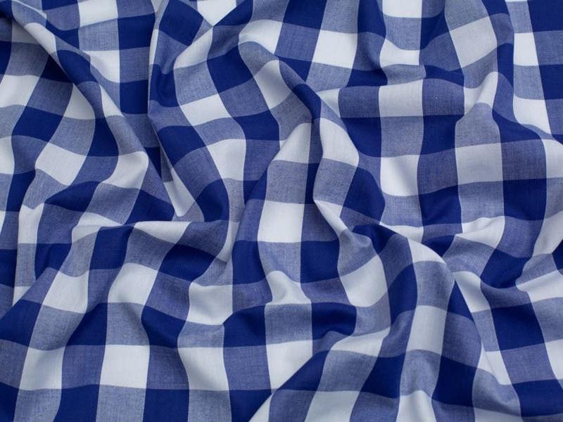 Minerva Core Range 1 inch Check Gingham Fabric - Checks Design Dressmaking Fabric, 112.5 cm / 45" Wide - per metre