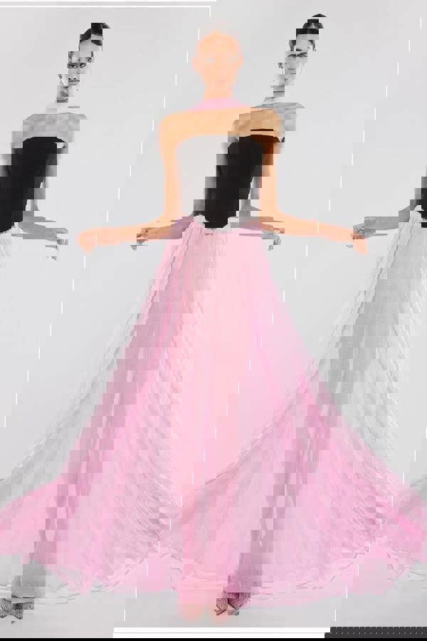 Compact Crepe Lace Up Corset T227