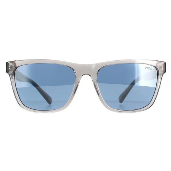 Polo Ralph Lauren Sunglasses PH4167 51111U Shiny Transparent Grey Light Blue Silver Mirror