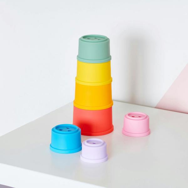 tickit SiliSoft® Round Stacking Cups (Rainbow)