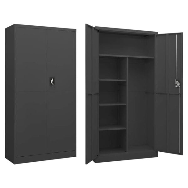 Berkfield Locker Cabinet Anthracite 90x40x180 cm Steel