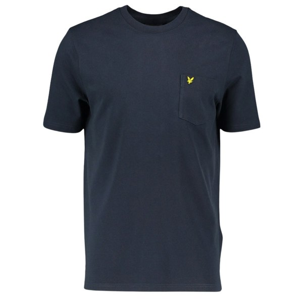 Lyle & Scott Plain Pique Pocket T Shirt - Navy Blue