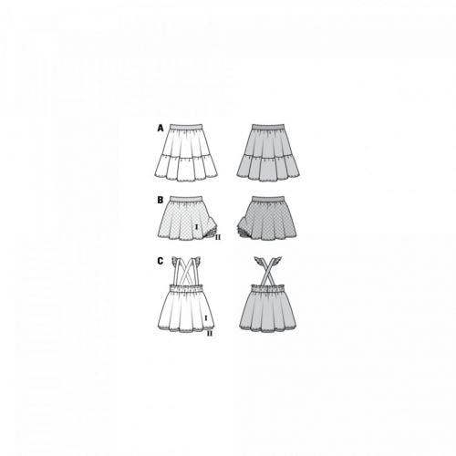 Burda Sewing Pattern 9319 Skirts For Kids, Ages: 2-7 - Easy