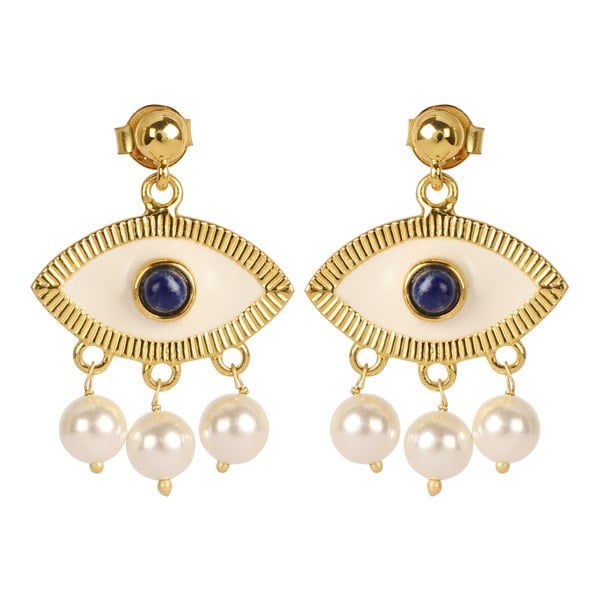 Lila Rasa Evil Eye Earring Pearl