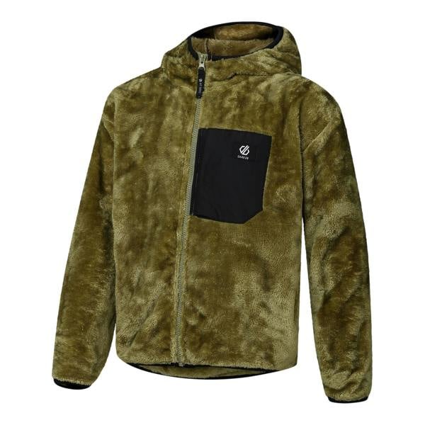 Dare 2B Childrens/Kids Powder Fleece Jacket - Martini Olive/Black - 