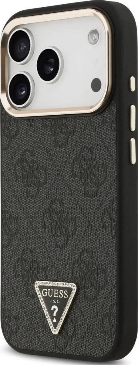Guess 4G Triangle Logo Case with MagSafe for iPhone 17 Pro 6.3" Black Gold - GUHMP17LP4GTDGMK