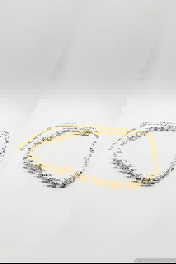 SVNX Pearl Waist Chain Belt