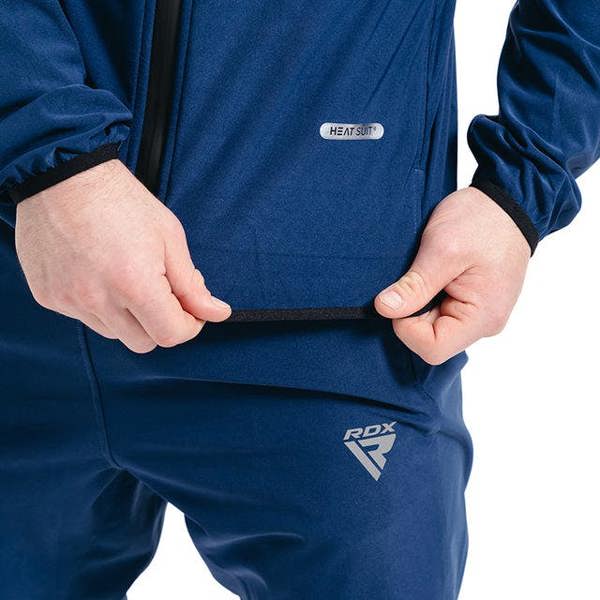 RDX Sports CLOTHING SAUNA SUIT H2 NAVY BLUE PLUS