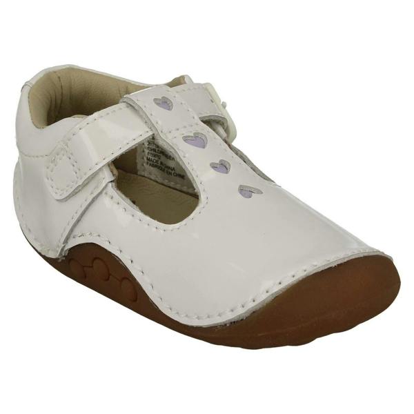 Clarks Girls Clarks Casual Pre Walker Shoes with Heart Detail Tiny Beat T