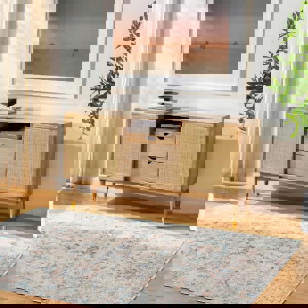 Livabliss Our Pnw Home Olympic-Vintage Grey Beige Yellow Traditional Boho Rug