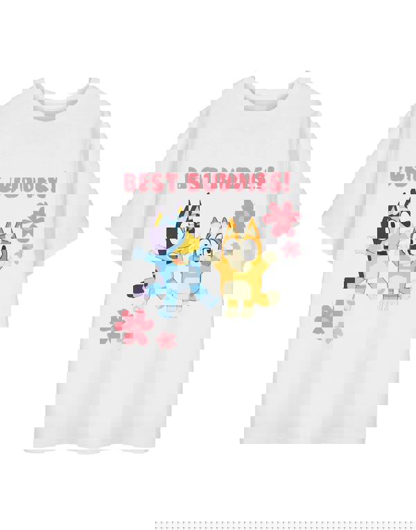 Bluey Girls White Best Buddies Short Sleeved T-Shirt