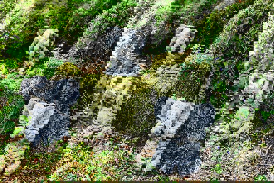 3 Wise Stone Elephants Garden Ornaments