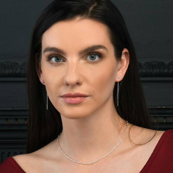 namana 925 Sterling Silver Beaded Chain Necklace