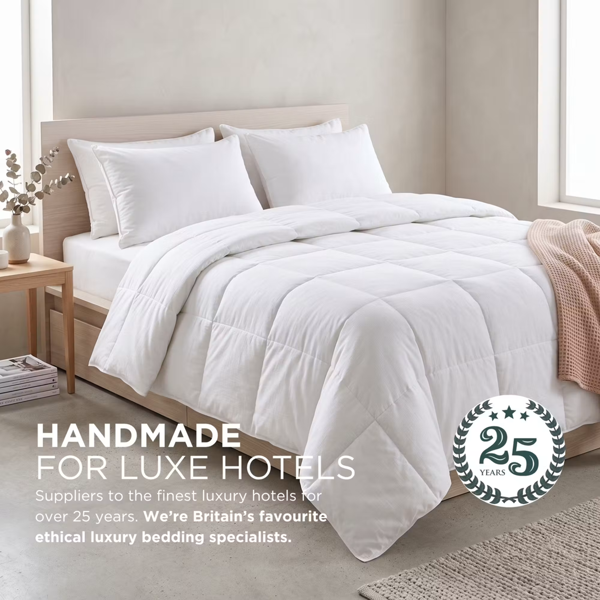 HOMESCAPES 4.5 Tog Duvet Luxury Super Microfibre for Summer Lightweight Anti Allergy
