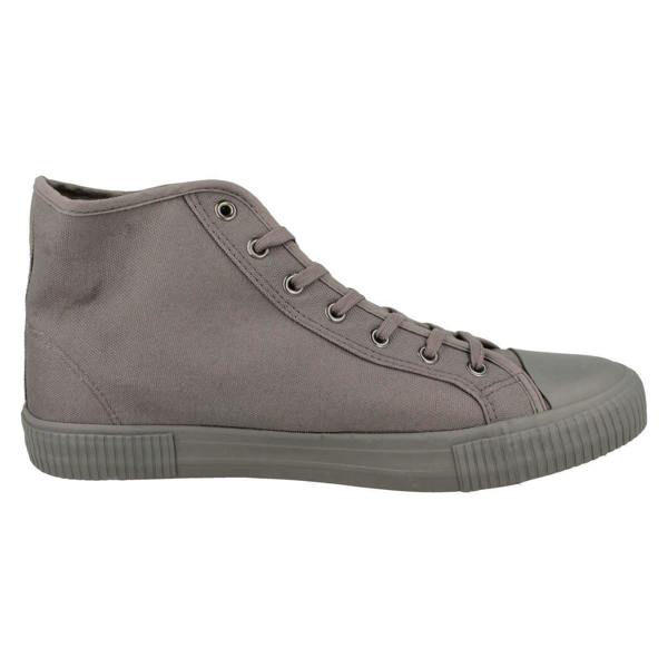 Spot On Mens Spot On Lace Up Hi Top Canvas Shoes A3076