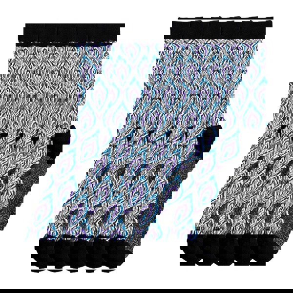 Anyfootwear 5 Pairs Size 5-9 Grey Black Abstract Long Socks Retor Luxury Autumn Winter Peacock Feather Pattern Style With Soken Chaussette Femme