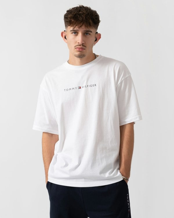 Tommy Hilfiger Contrast Logo Mens T-Shirt - TH Optic White