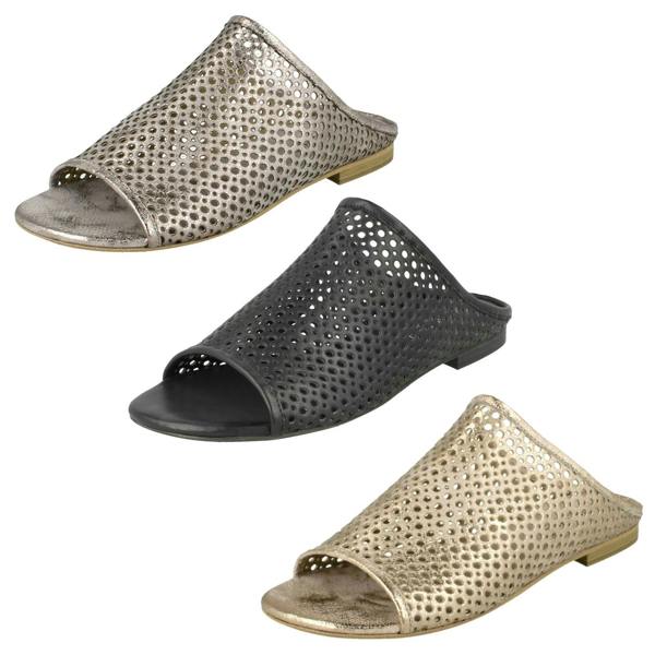 Savannah Ladies Savannah Flat Punched Upper Mule Sandals