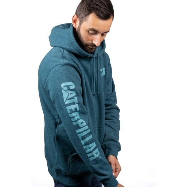 Caterpillar Trademark Banner Cotton Men's Blue Hoodie