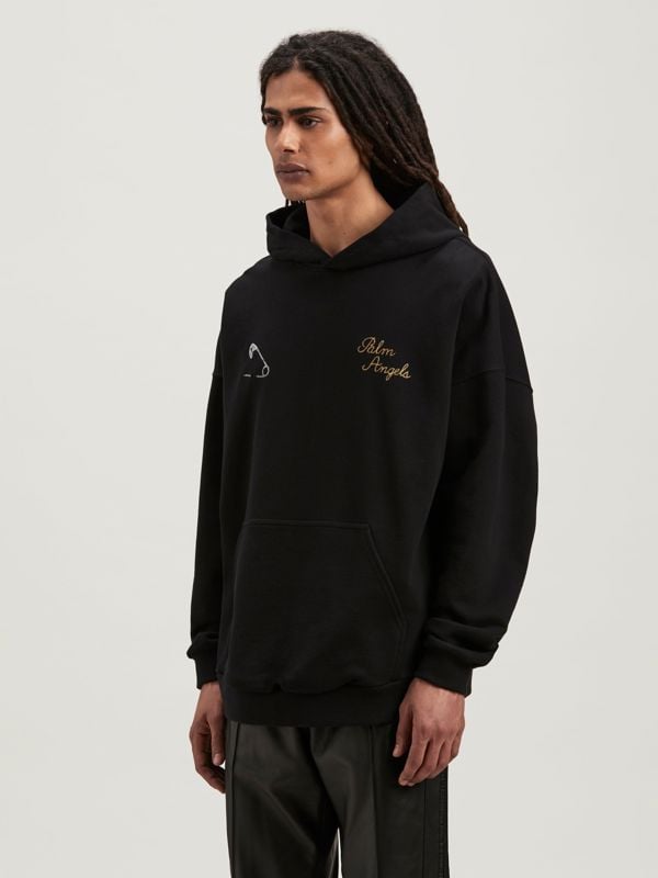 Palm Angels Palm Paris Logo Black Hoodie