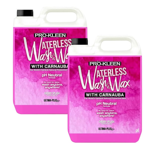 Ultima Plus XP Pro-Kleen Ultima-Plus XP pH Neutral 2x 5 Litres Cherry Splash Car Cleaner Waterless Wash & Wax with Carnauba