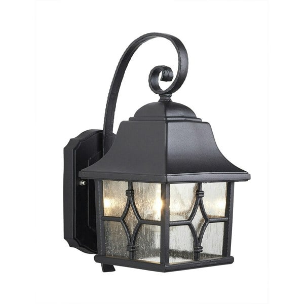 Outdoor IP44 Wall Light Sconce Black LED E27 60W Bulb Outside External d01575 Loops
