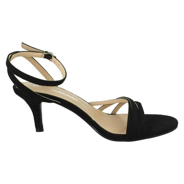 Anne Michelle Ladies Anne Michelle Mid Heel Wide Fit Party Sandals F12112