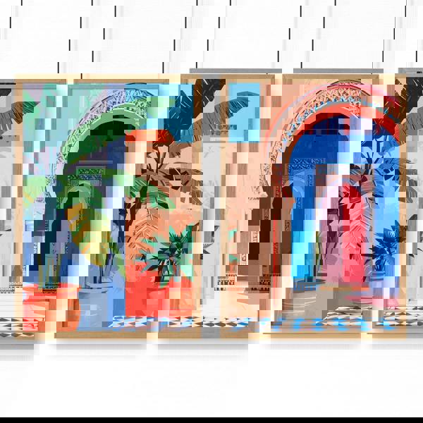 Hallway Wall Decor | Set of 2 Moroccan Inspired Wall art Prints