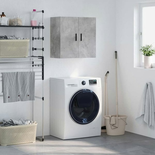 Berkfield Wall Cabinet Concrete Grey 60x31x60 cm Engineered Wood