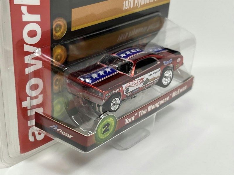 Auto World Slot Cars 1970 Plymouth Duster Tom The Mongoose McEven HO Scale Slot Car SC369-2