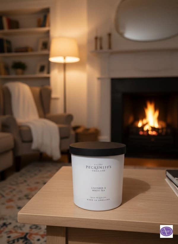 Pecksniff's Lavender & White Tea Scented Candle 595g