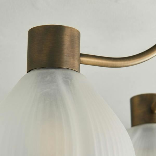 Pagazzi Lighting Hamilton 3 Light Antique Brass Semi Flush Ceiling Light