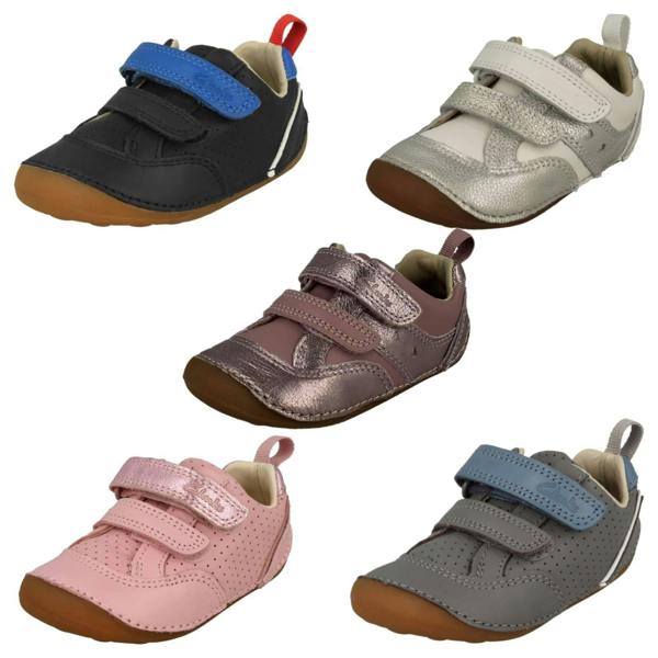 Clarks Childrens Clarks Casual Hook And Loop Strap Shoes Tiny Sky T