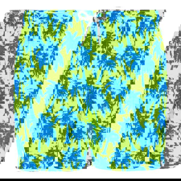 Regatta Mens Loras Palm Swim Shorts - Sharp Green/Sonic Blue