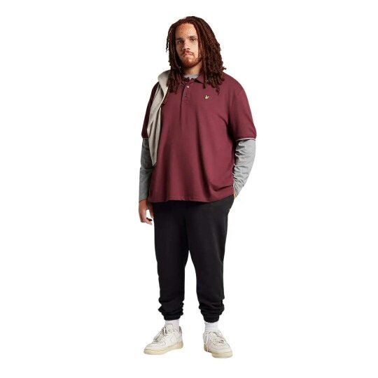 Lyle & Scott Tipped Big & Tall Burgundy Polo Shirt