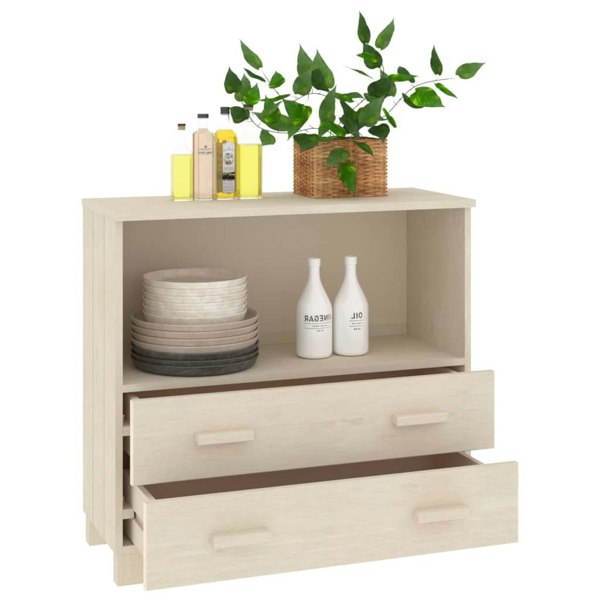 Berkfield Sideboard HAMAR Honey Brown 85x35x80 cm Solid Wood Pine