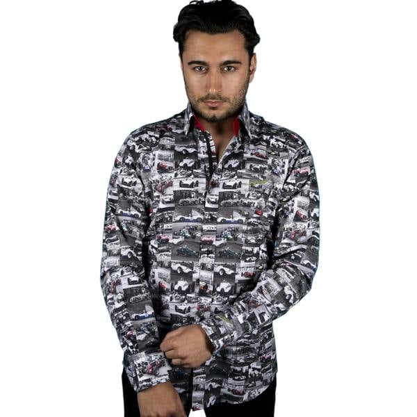VINTAGE RACE CAR PRINT SHIRT - Claudio Lugli Shirts