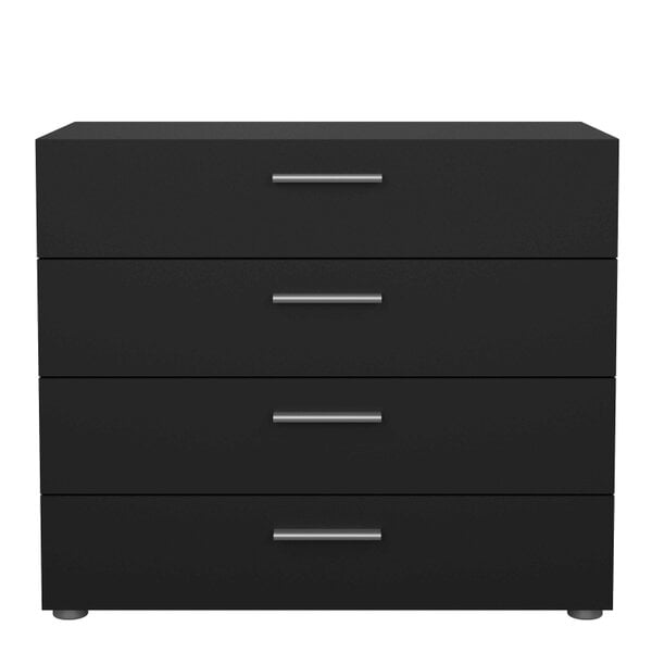 Wyld Haus Daejeon Black Wooden Chest 4 Drawers