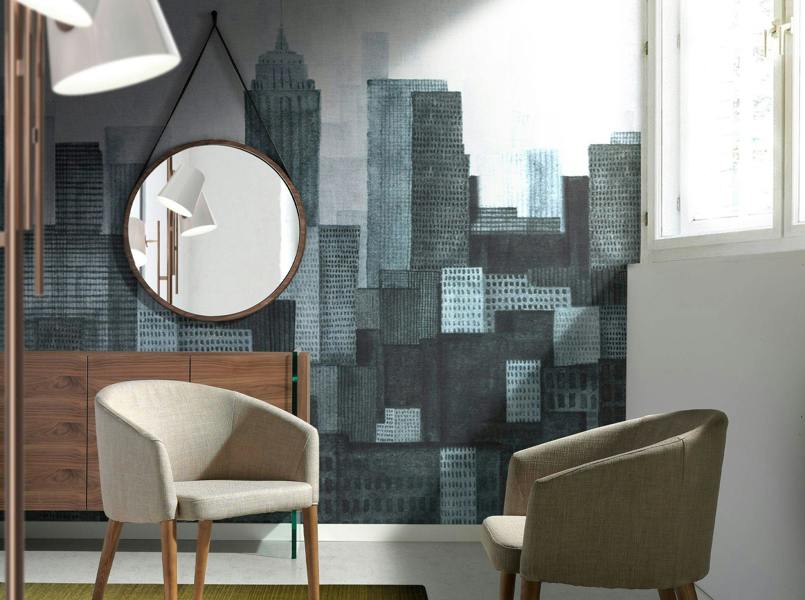 Angel Cerdá Round Walnut Wall Mirror 3038