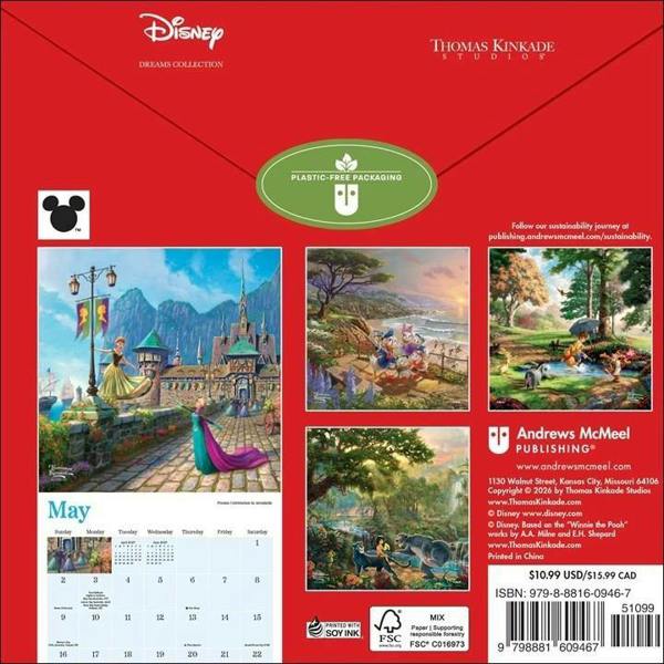 Disney Dreams Collection Mini Calendar 2027 (Thomas Kinkade)