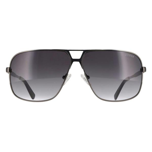 Guess Sunglasses GU00070 08B Shiny Gunmetal Smoke Grey Gradient